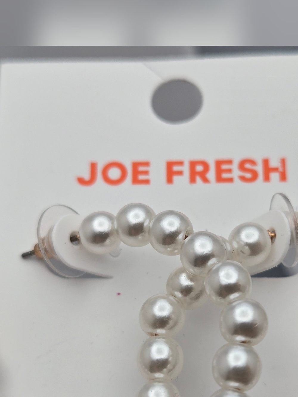 ✨2/$10✨Twisted Faux Pearl Hoop Earrings 1.5" Classic Statement Hoops New - Picture 5 of 7
